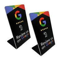 Gambar New NFC Google Reviews Bracket 13.56Mhz Programmable Google Review Card NFC station table bending Card Standing brand bracket dari ramiwe undefined 5 Tokopedia