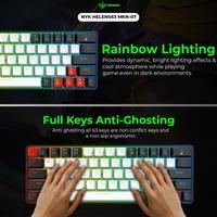 Gambar NYK Nemesis Helens / Helens63 / MKN07 / MKN-07 Wired Mechanical Gaming Keyboard - White-Black, Red Switch dari Al-Wadud Yang Maha Mengasihi undefined 4 Tokopedia