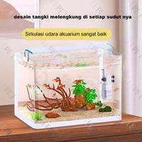 Gambar [ TERBARU ] LEPET Akuarium Ikan JR511 Tangki Ikan Mini dengan bahan kaca - 40 x 24 x 25 dari Sakana Storee undefined 4 Tokopedia
