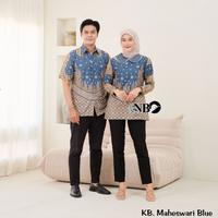Gambar SARIMBIT BATIK KELUARGA COUPLE BATIK MAMA PAPA BATIK MEWAH 45 - blue dari abiguna_pekalongan undefined 2 Tokopedia