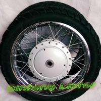 Gambar VELG MOTOR MATIC METIK JARI JARI RING 14 SATU PASANG DAN BAN ORIGINAL - Multicolor dari Jaya Motor Parts. undefined 1 Tokopedia