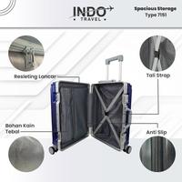 Gambar NEW INDOTRAVEL Koper aluminium koper kabin pesawat 7kg Bagasi TSA LOCK Travelling koper Tahan 4 Roda Rotation - Silver, 24 inch dari JembongSTORE undefined 5 Tokopedia