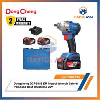 Gambar Dong Cheng DCPB488 EM Mesin Impact Wrench Kunci Pas Cordless Brushless Impact Wrench M12-M20 488 Nm 20 V 2x Baterai 4.0 Ah 1x Charger 2A DongCheng DCPB 488 EM dari PT. Ratna Asia undefined 2 Tokopedia
