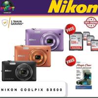 Gambar Ready Stock Kamera Nikon Coolpix S3500 / Nikon Coolpix S3500 / Nikon S3500 Original - BOX ORIGINAL, PAKET 128GB dari Dian Mart. undefined 1 Tokopedia