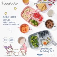 Gambar Sugar Baby 5in1 Premium Feeding Set Sanrio Collection / Set Alat Makan Bayi / Perlengkapan MPASI Anak / Perlengkapan Makan Bayi - 5in1 Cnmrl Blue dari Good Morning Baby Shop undefined 3 Tokopedia