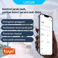 Gambar Locus S4 Waterproof Smart Door Lock, Kunci Pintu Geser, Kaca, Kunci Pintu Digital Sidik Jari, Bluetooth Tuya App/Fingerprint/Password/Access Card/Temporary Password - swing door dari Locus Official Store undefined 4 Tokopedia