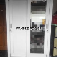 Gambar Lemari Jati Sliding 2 Pintu Putih Denpasar Bali dari Manik Mas Furniture undefined 1 Tokopedia