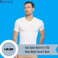Gambar [PROMO] KAOS DALAM BYFORD ISI 1 PCS BAHAN MODAL TENCEL SUPER SOFT PUTIH HITAM NAVY - Putih, S dari CV Maarten Mandiri Jaya undefined 2 Tokopedia