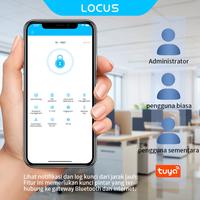 Gambar Locus S4 Waterproof Smart Door Lock, Kunci Pintu Geser, Kaca, Kunci Pintu Digital Sidik Jari, Bluetooth Tuya App/Fingerprint/Password/Access Card/Temporary Password - swing door dari Locus Official Store undefined 5 Tokopedia