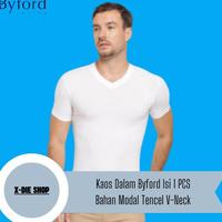 Gambar [PROMO] KAOS DALAM BYFORD ISI 1 PCS BAHAN MODAL TENCEL SUPER SOFT PUTIH HITAM NAVY - Putih, S dari CV Maarten Mandiri Jaya undefined 1 Tokopedia