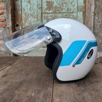 Gambar Helm Jadul Helm Klasik Honda GL White Blue - M dari Helm Vespa undefined 2 Tokopedia