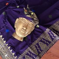 Gambar Pakaian Adat Pria Bali Laksmi Busana Saput Udeng Semi Songket - ungu terong, saput udeng dari Vintage Vogy undefined 2 Tokopedia