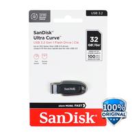 Gambar Sandisk Ultra Curve USB 3.2 Flash Disk CZ550 32GB - (SDCZ550-032G-G46) CURVE - Hitam dari FJ COM undefined 1 Tokopedia