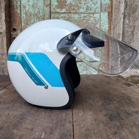 Gambar Helm Jadul Helm Klasik Honda GL White Blue - M dari Helm Vespa undefined 3 Tokopedia