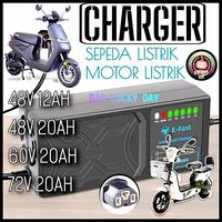 Gambar CHARGER SEPEDA LISTRIK MOTOR LISTRIK 48V 12AH / 48V 20AH / 60V 20AH / 72V 20AH UNIVERSAL CAS CASAN SELIS UWINFLY EXOTIC GODA PASIFIC VIAR GENIO SUNRACE INDOBIKE UNITED SEMUA MERK MOLIS SPAREPART SPARE PART ONDERDIL SUKU CADANG BERKUALITAS TERBAIK - 48V 12AH dari BIG LUCKY DAY undefined 1 Tokopedia