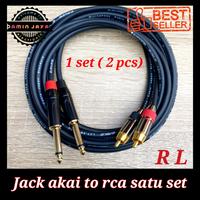 Gambar Satu set kabel jack rca to jack akai mono quality product - 3 METER dari Amin Jaya Electronic undefined 5 Tokopedia