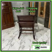 Gambar Kursi Goyang Kayu Jati Santai Minimalis Jepara - Belum Finishing dari SIRAJMEUBLE undefined 5 Tokopedia