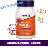 Gambar Vitamin D-3 D3 50 mcg 2000 IU 240 120 30 Softgels Now Foods - 120 sg dari Store Barang Modern undefined 5 Tokopedia