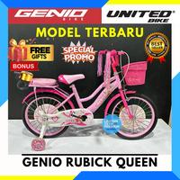 Gambar Sepeda Anak Perempuan 18 Genio Rubick Queen New - Pink Hijau dari Lautan Jaya Premium undefined 3 Tokopedia
