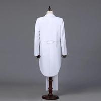 Gambar Men's Modern White and Black Basic Style Mens Suit with Tailcoat Stage Jacket Outfits - WHITE, S dari Galeryfine undefined 4 Tokopedia