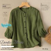 Gambar Blouse Wanita Linen Premium Polos Denita Blouse - Dusty, L dari Edelweishop undefined 2 Tokopedia