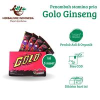 Gambar Golo Ginseng Original - Suplemen Herbal Pria Dewasa untuk Stamina & Vitalitas, Tingkatkan Energi & Daya Tahan Tubuh, 1 Box Isi 5 Sachet @3gr - 1 Box, Pisang dari Herbalisme Indonesia Official undefined 1 Tokopedia