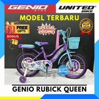 Gambar Sepeda Anak Perempuan 18 Genio Rubick Queen New - Pink Hijau dari Lautan Jaya Premium undefined 2 Tokopedia