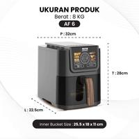 Gambar MITO DIGITAL AIR FRYER AF6 KAPASITAS 5L SMART AIRFRYER AF 6 - NO BUBBLE WRAP dari Zio Elektronik undefined 4 Tokopedia