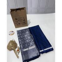 Gambar SET / Paket Bridesmaid FREE PAPER BAG / Songket/satin velvet & tile/cocok untuk nikahan - Nevy, Paket :A dari I N F I N I T Y ID undefined 4 Tokopedia