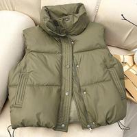 Gambar Po Heliar Women Warm Casual Solid Sleeveless Vest Coat Mock Neck Thicken Jacket Buttons Up Loose Women Down Jacket Autumn Winter - WHITE, XL dari smart fashione undefined 1 Tokopedia