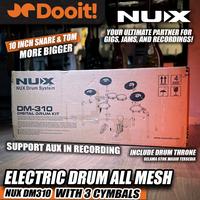 Gambar NUX DM 310 DM-310 All Mesh Head Digital Drum Elektrik Aux In Recording Set Big Size Snare & Tom dari Dooit Music Store undefined 1 Tokopedia
