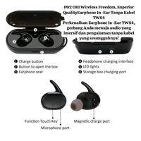 Gambar P02 ORI TWS BLUETOOTH STEREO CAS MUSIK MUSIC WIRELESS HANSFREE BLUETUT BLUTUT HEADPHONE PREMIUM AUDIO SOUND POWER QUALITY EARPHONE IN EAR WIRELES    Perkenalkan Earphone In-Ear, gerbang Anda menuju audio yang imersif dan pengalaman tanpa kabel yang sesung dari grosirhasyifa12 undefined 3 Tokopedia