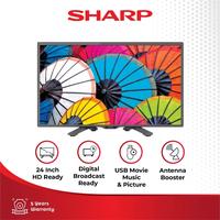 Gambar SHARP 2T-C24GD1500I Aquos LED TV HD 24 Inch 40 Watt - Televisi Digital Sharp 24" dari Sumber Jaya Electronic Store undefined 1 Tokopedia
