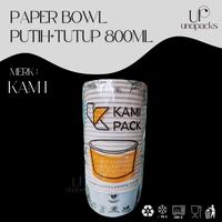 Gambar PAPER BOWL PUTIH 800ML WADAH MAKANAN MANGKOK KERTAS PLUS TUTUP BENING KAMI (25 PCS) dari unopacks undefined 5 Tokopedia