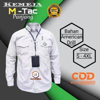 Gambar Kemeja Tactical Lengan Panjang Pria Putih - Baju Kemeja Tactical Dewasa Bahan Drill  Nyaman Tebal Distro Bandung Army Harian - Hitam, XL dari MANBA TACTICAL STORE undefined 1 Tokopedia