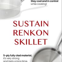 Gambar Sustain Renkon Saute Pan All in One / Skillet Premium Stainless Steel SUS316 dari Sustain Indonesia undefined 4 Tokopedia