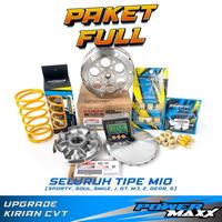 Gambar PAKET FULL UPGRADE KIRIAN CVT mio j m3 smile soul z s gear gt 115 125 karburator karbu fi racing - Pulley set ( Rumah Roller & Kipas Pulley ) + Mangkok Kampas Ganda + Per CVT + Roller + Per Kampas Ganda - powermaxx power max powermax dari CV PUTRA ANGGARA undefined 1 Tokopedia