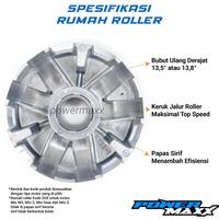 Gambar PAKET FULL UPGRADE KIRIAN CVT mio j m3 smile soul z s gear gt 115 125 karburator karbu fi racing - Pulley set ( Rumah Roller & Kipas Pulley ) + Mangkok Kampas Ganda + Per CVT + Roller + Per Kampas Ganda - powermaxx power max powermax dari CV PUTRA ANGGARA undefined 3 Tokopedia