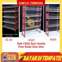 Gambar Rak Toko ciki Snack warung standar murah berkualitas tinggi/Rak Besi Kotak Susun 5 Dan Susun 4 - K 402 dari Prima Jaya Furtindo undefined 1 Tokopedia
