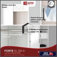 Gambar Lemari Pakaian Besi FORTE SL 120 ACTIV STEEL - Lemari Plat Seng 2 Pintu Sliding Modern Minimalis dari Karya Indah Furniture Jambi undefined 5 Tokopedia
