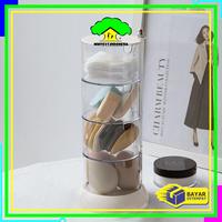 Gambar MI-K137 Kotak Penyimpanan Spon Puff Kapas Bentuk Bulat Transparan Anti Debu / Storage Organizer Spons Wajah / Kotak Tempat Kapas / Rak Perhiasan Aksesoris Wanita - K137, 2 TINGKAT dari PulenStore undefined 1 Tokopedia