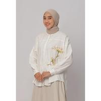 Gambar Sekar Shirt Natural By Tufine X Tencel - Kemeja Wanita Linen Organik - Off White dari Berkah jaya makmur official undefined 4 Tokopedia