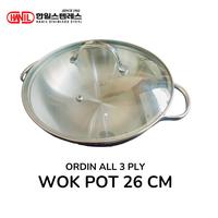 Gambar Hanil Ordin All 3 Ply Wok Pot 26 cm Wajan Stainless Steel 3 Lapis Korea dari RUMAHKU OFFICIAL undefined 3 Tokopedia