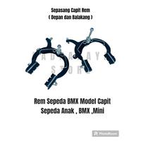 Gambar [1 Set] Rem Sepeda Anak Model Capit U Brake BMX Mini Depan Belakang - Chrome Silver dari Mirah jaya21 undefined 5 Tokopedia