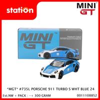 Gambar MINI GT #735L PORSCHE 911 TURBO S WHITE BLUE 24 - DIECAST dari Station Group 2 undefined 1 Tokopedia