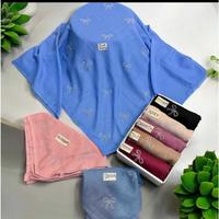Gambar Hijab segi empat Paris motif pita Payet Mutiara COQUETTE - BISA COD - Hitam dari Rayleigh_Shoppu undefined 1 Tokopedia