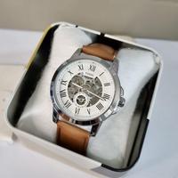 Gambar Ready Stock Jam Tangan Pria Automatic Fossil Grant Skeleton Transparan - dark brownwhite dari Golden Mulia undefined 4 Tokopedia