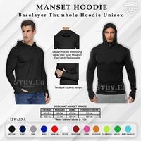 Gambar Base Layer Hoodie Manset Lengan Panjang Jari Olahraga Pria Wanita - N1K3 "M/L", Biru dari DELDICK OLSHOP undefined 3 Tokopedia