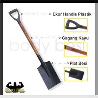 Gambar SEKOP PASIR PAPAK / SEKOP SPARDAN HITAM PAPAK GAGANG KAYU RUSA dari body besi store undefined 2 Tokopedia