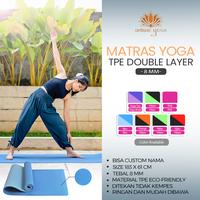 Gambar TPE Yoga Mat 8mm / Matras senam olahraga 8 mm Bisa Custom Nama - Ungu Muda, Polos dari Unique Yoga Indonesia undefined 1 Tokopedia